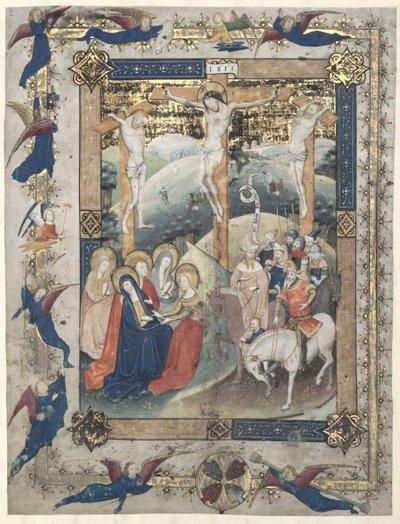 Leaf from a Missal: The Crucifixion (Frontispiece for the Canon of the Mass) by Master of Otto van Moerdrecht