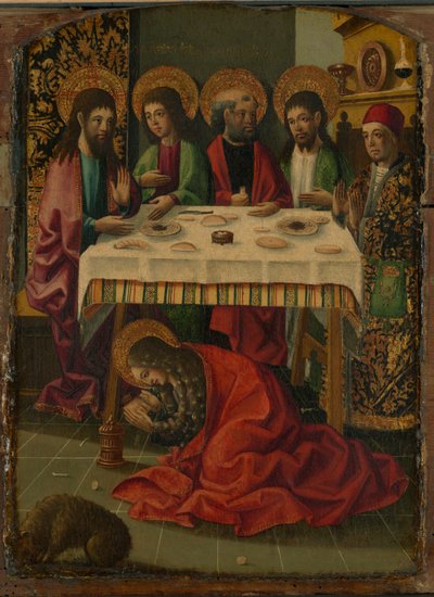 Saint Mary Magdalen Anointing the Feet of Christ by Master of Perea