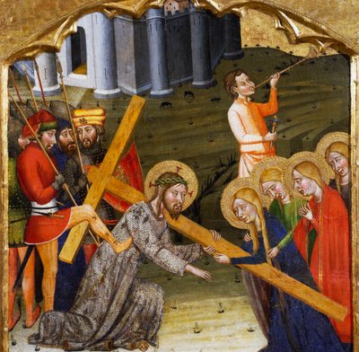 Jesus carrying the Cross by Master of Rubió