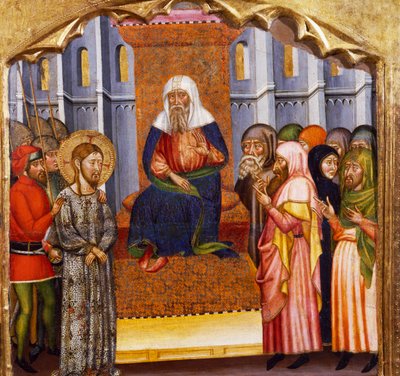 The Trial of Jesus, by the Master of Rubio, predella of the altarpiece from the Church of Santa Maria, Rubio by Master of Rubió