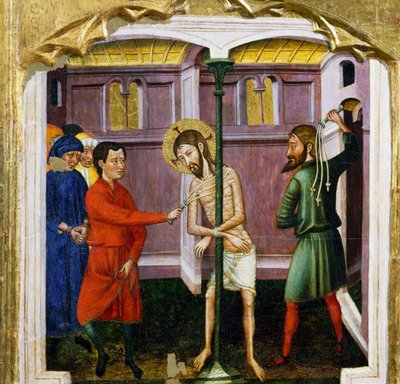 The flagellation by Master of Rubió