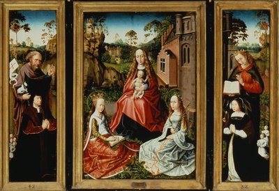 Madonna and Child with Saints and Donors by Master of Saint Anna
