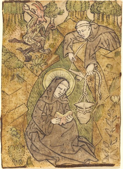 Saint Benedict and the Monk Romanus by Master of St. Wolfgang