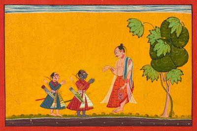 Rama and Lakshman with the Sage Vishvamitra, from a Ramayana, ca. 1680-1690 by Master of Style II of the