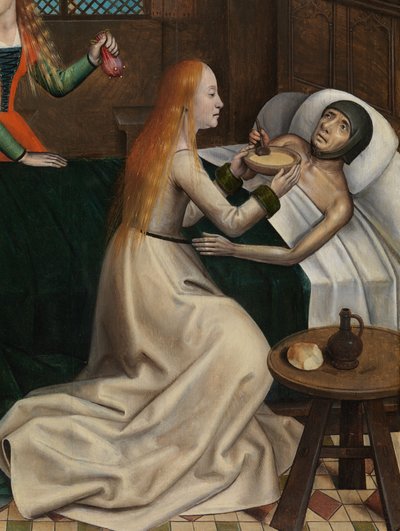 Detail of the Charity of St Nicholas (detail) by Master of The Legend of St. Lucy
