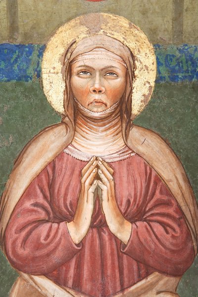 The Pentecost (detail of the Virgin Mary), c.1420 by Master of Vignola
