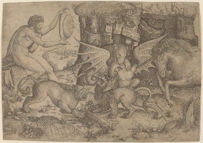 Allegorical Theme: Combat of Animals by Master of the Beheading of St. John