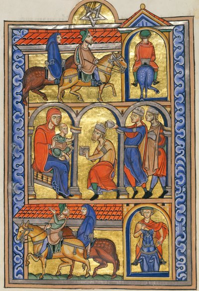 Adoration of the Magi by Master of the Berthold Sacramentary