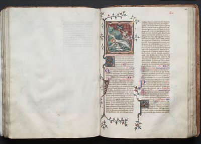 The Gotha Missal: Fol. 103r, St. Andrew Being Tied to the Cross, c. 1375 by Master of the Boqueteaux