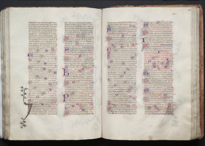 The Gotha Missal: Fol. 103v, Text, c. 1375 by Master of the Boqueteaux