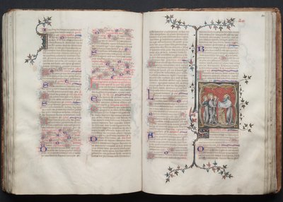 The Gotha Missal: Fol. 107v, Text, c. 1375 by Master of the Boqueteaux