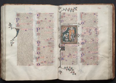 The Gotha Missal: Fol. 109v, Text, c. 1375 by Master of the Boqueteaux
