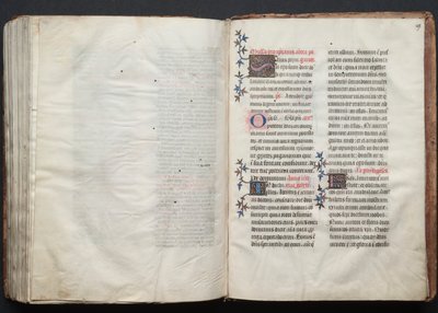 The Gotha Missal: Fol. 159r, Text, c. 1375 by Master of the Boqueteaux