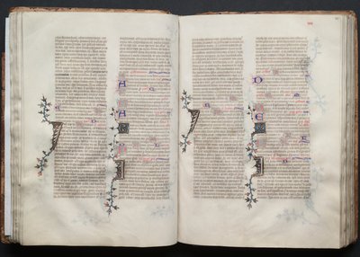 The Gotha Missal: Fol. 42r, Text, c. 1375 by Master of the Boqueteaux