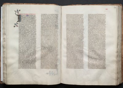 The Gotha Missal: Fol. 48v, Text, c. 1375 by Master of the Boqueteaux