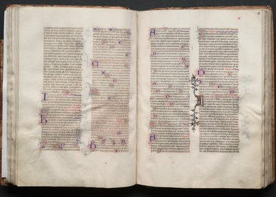The Gotha Missal: Fol. 50v, Text, c. 1375 by Master of the Boqueteaux