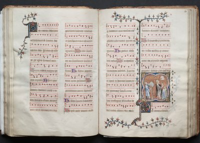 The Gotha Missal: Fol. 60v, Text, c. 1375 by Master of the Boqueteaux