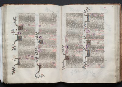 The Gotha Missal: Fol. 75v Text, c. 1375 by Master of the Boqueteaux