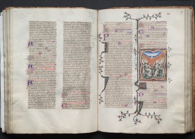 The Gotha Missal: Fol. 79r, The Pentecost, c. 1375 by Master of the Boqueteaux