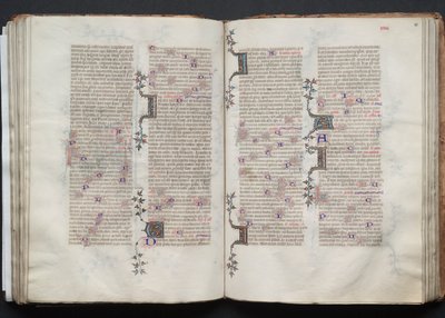 The Gotha Missal: Fol. 80r, Text, c. 1375 by Master of the Boqueteaux