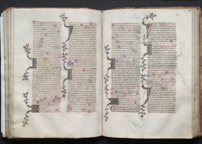 The Gotha Missal: Fol. 80v, Text, c. 1375 by Master of the Boqueteaux