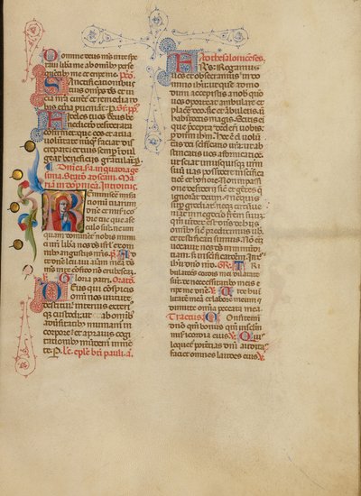 Initial R: The Virgin in Prayer by Master of the Brussels Initials