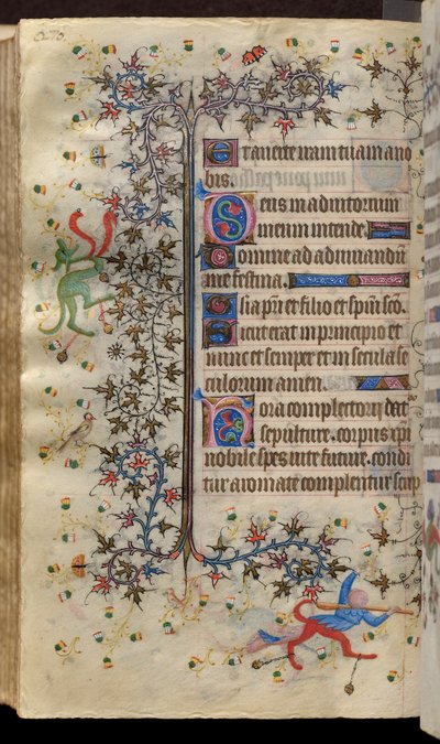 Hours of Charles the Noble, King of Navarre (1361-1425): fol. 135v, Text by Master of the Brussels Initials and Associates