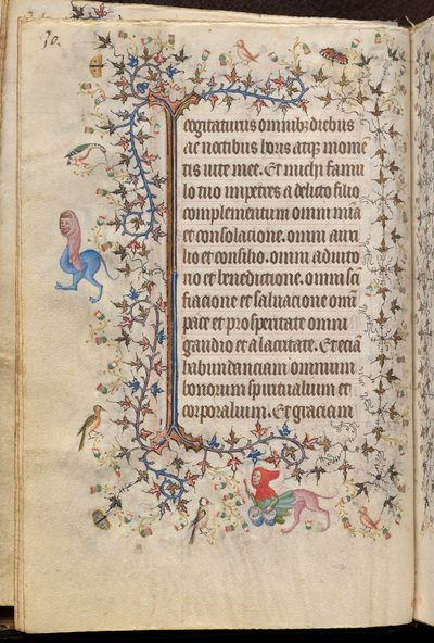 Hours of Charles the Noble, King of Navarre (1361-1425): fol. 15v, Text by Master of the Brussels Initials and Associates