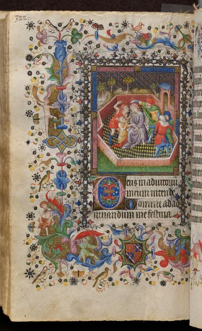Hours of Charles the Noble, King of Navarre (1361-1425): fol. 161v, Mocking of Christ by Master of the Brussels Initials and Associates