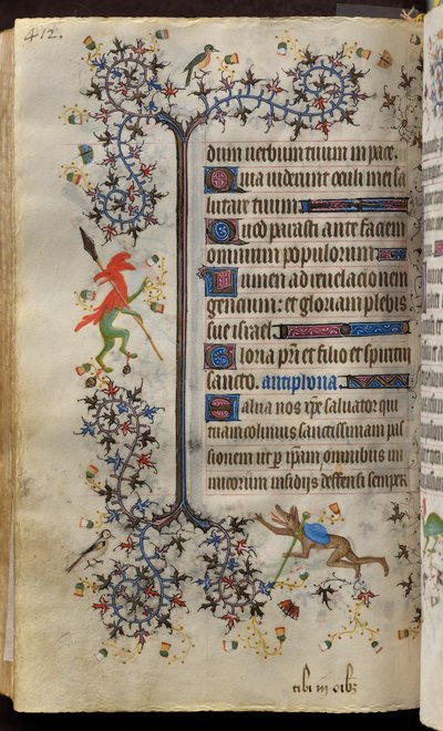 Hours of Charles the Noble, King of Navarre (1361-1425): fol. 200v, Text by Master of the Brussels Initials and Associates