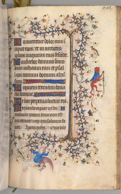 Hours of Charles the Noble, King of Navarre (1361-1425): fol. 216r, Text by Master of the Brussels Initials and Associates
