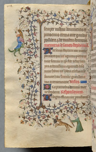Hours of Charles the Noble, King of Navarre (1361-1425): fol. 273v, Text by Master of the Brussels Initials and Associates