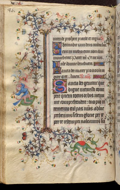 Hours of Charles the Noble, King of Navarre (1361-1425): fol. 42v, Text by Master of the Brussels Initials and Associates