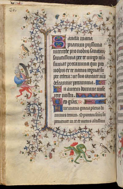 Hours of Charles the Noble, King of Navarre (1361-1425): fol. 43v, Text by Master of the Brussels Initials and Associates