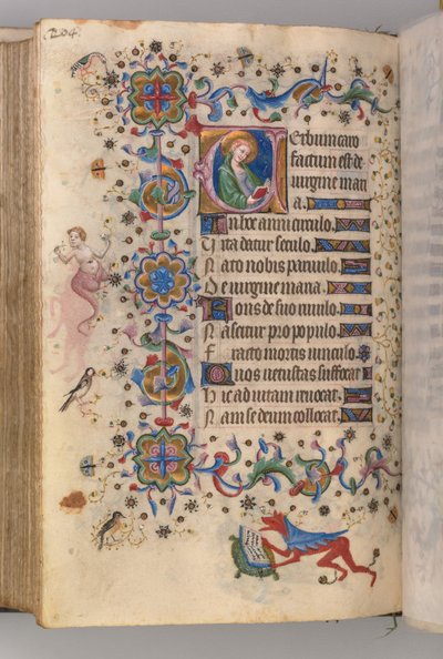 Hours of Charles the Noble, King of Navarre 1361-1425: fol. 102v, Text, c. 1405 by Master of the Brussels Initials and Associates