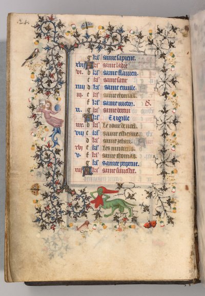 Hours of Charles the Noble, King of Navarre: December by Master of the Brussels Initials and Associates