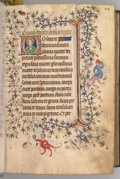 Hours of Charles the Noble, King of Navarre 1361-1425: fol. 13r, Text, c. 1405 by Master of the Brussels Initials and Associates