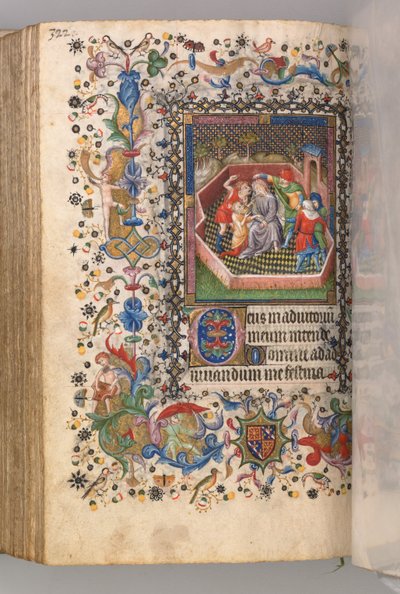 Hours of Charles the Noble, King of Navarre: fol. 161v, Mocking of Christ by Master of the Brussels Initials and Associates