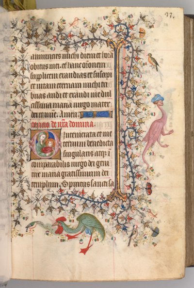 Hours of Charles the Noble, King of Navarre 1361-1425: fol. 17a, Text by Master of the Brussels Initials and Associates