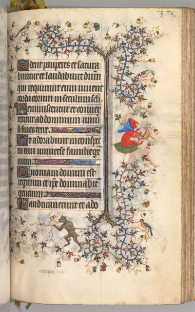 Hours of Charles the Noble, King of Navarre 1361-1425: fol. 183r, Text, c. 1405 by Master of the Brussels Initials and Associates