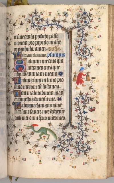 Hours of Charles the Noble, King of Navarre 1361-1425: fol. 186r, Text by Master of the Brussels Initials and Associates