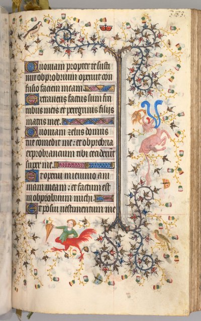 Hours of Charles the Noble, King of Navarre 1361-1425: fol. 187r, Text by Master of the Brussels Initials and Associates