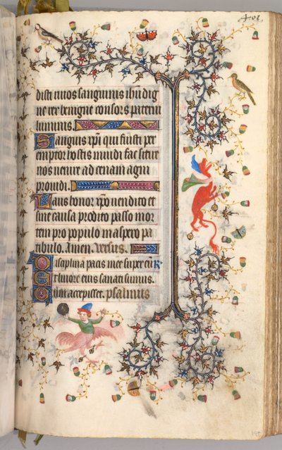 Hours of Charles the Noble, King of Navarre: fol. 195r, Text by Master of the Brussels Initials and Associates