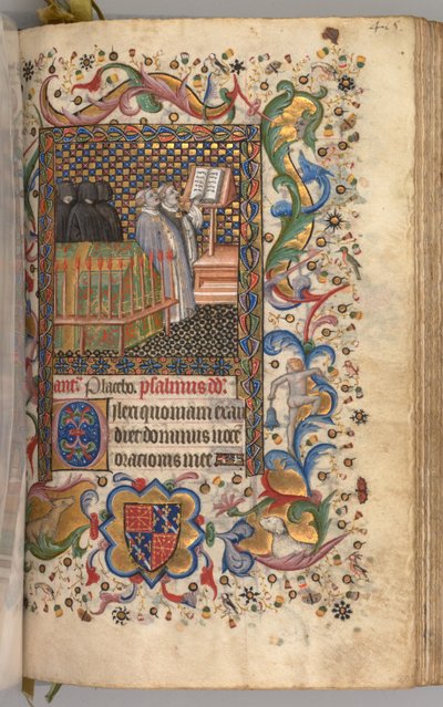Hours of Charles the Noble, King of Navarre 1361-1425: fol. 202r, Office of the Dead, c. 1405 by Master of the Brussels Initials and Associates