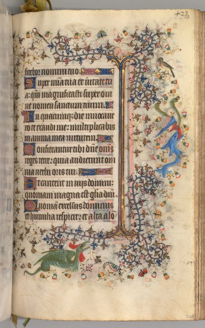 Hours of Charles the Noble, King of Navarre 1361-1425: fol. 206r, Text, c. 1405 by Master of the Brussels Initials and Associates