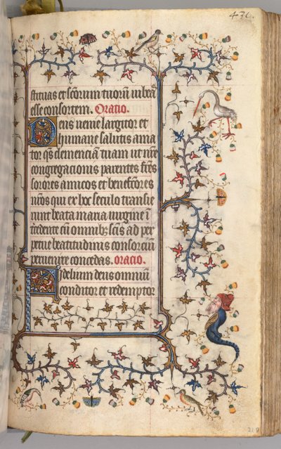 Hours of Charles the Noble, King of Navarre 1361-1425: fol. 210r, Text, c. 1405 by Master of the Brussels Initials and Associates