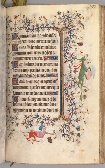 Hours of Charles the Noble, King of Navarre 1361-1425: fol. 211r, Text, c1405 by Master of the Brussels Initials and Associates