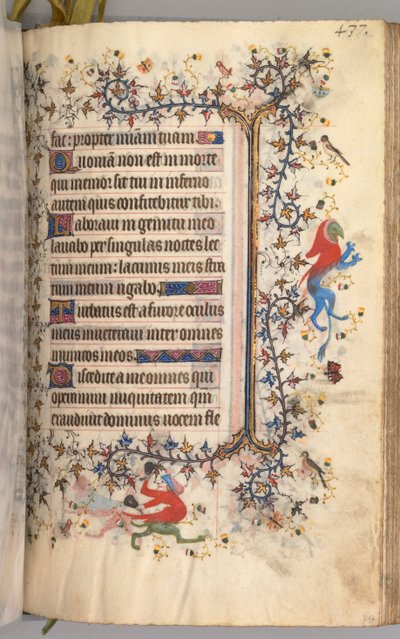 Hours of Charles the Noble, King of Navarre 1361-1425: fol. 213r, Text, c. 1405 by Master of the Brussels Initials and Associates