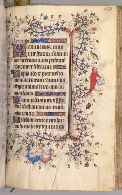 Hours of Charles the Noble, King of Navarre 1361-1425: fol. 214r, Text, c. 1405 by Master of the Brussels Initials and Associates