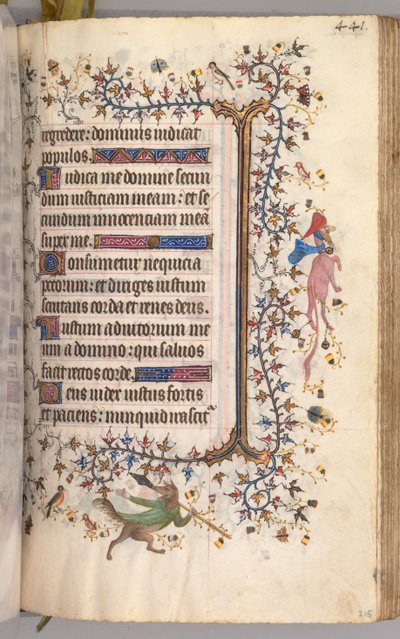 Hours of Charles the Noble, King of Navarre 1361-1425: fol. 215r, Text by Master of the Brussels Initials and Associates